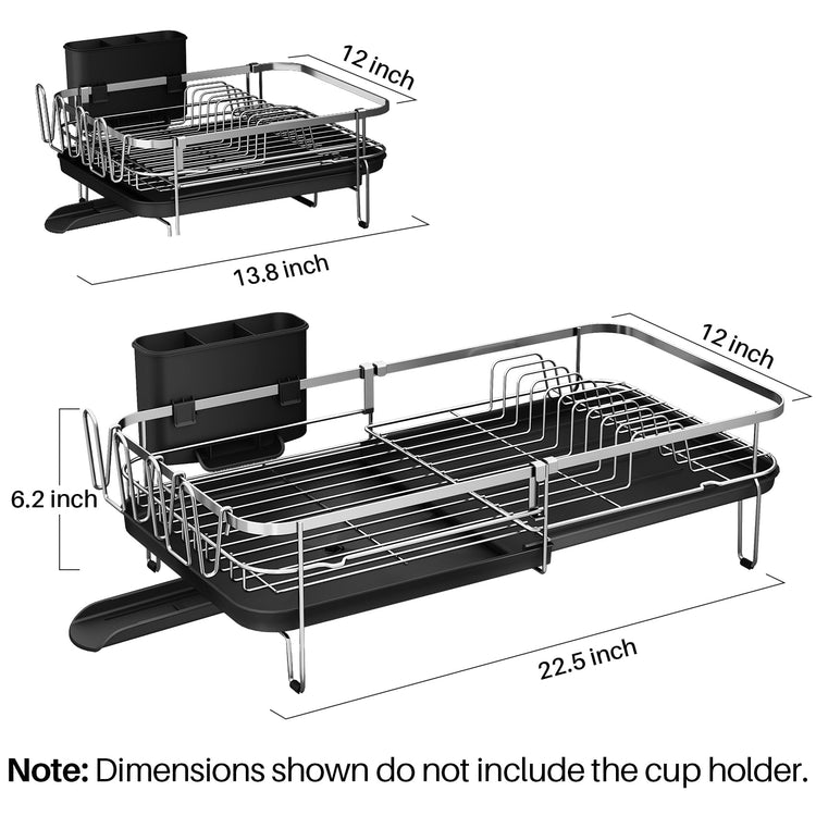 Expandable Dish Drying Rack for Kitchen Counter