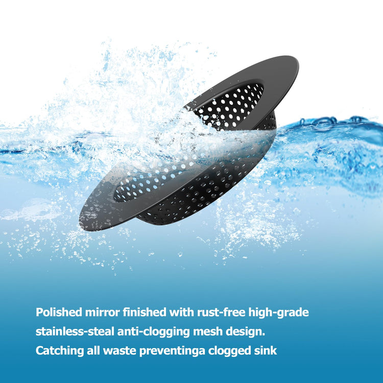 Black Kitchen Sink Drain Strainer (2 Count)