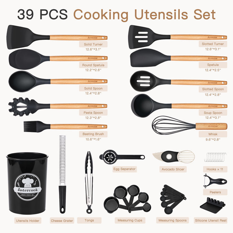 39 PCS Kitchen Utensils Set (39 Count)