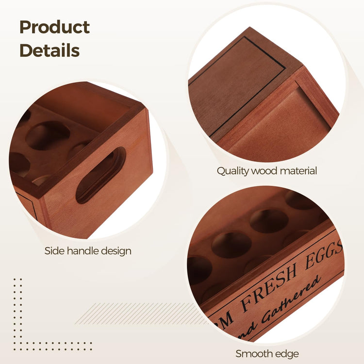 2 PCS Wooden Egg Holders