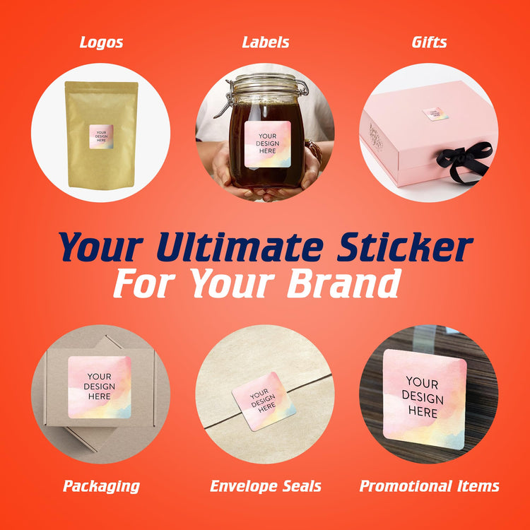 100 Custom Vinyl Stickers (100 Count)