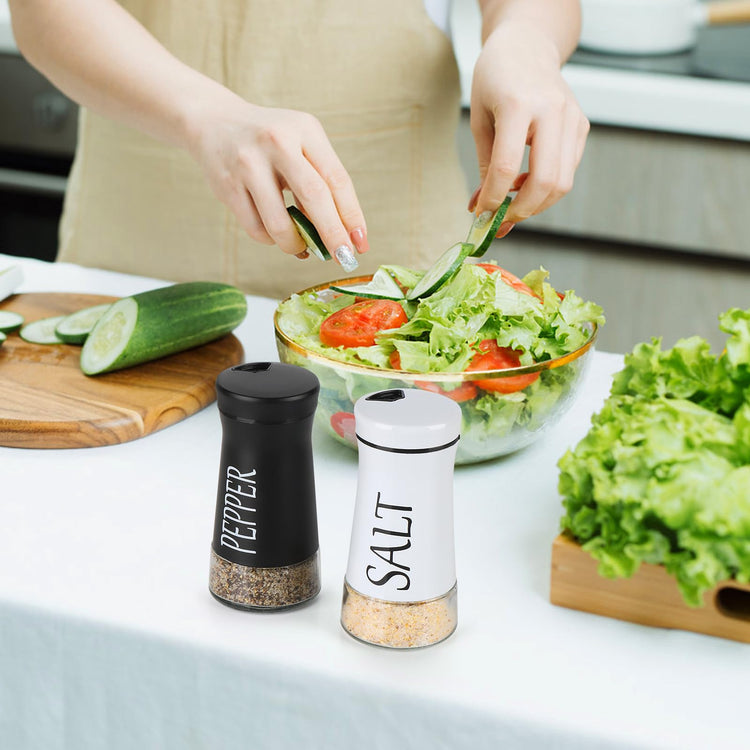 Salt and Pepper Shakers with Adjustable Pour Hole (2 Count)