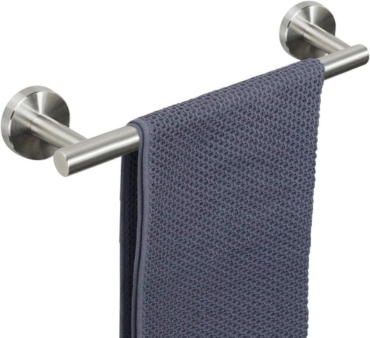 NearMoon Bathroom Towel Bar, Bath Accessories Thicken Stainless Steel Shower Towel Rack for Bathroom, Towel Holder Wall Mounted (1 Pack, Brushed Nickel, 12 Inch)