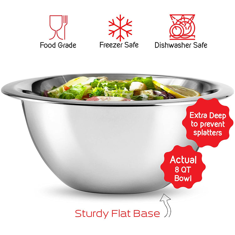 Stainless Steel Mixing Bowls with Measuring Cups & Spoons Set of 14