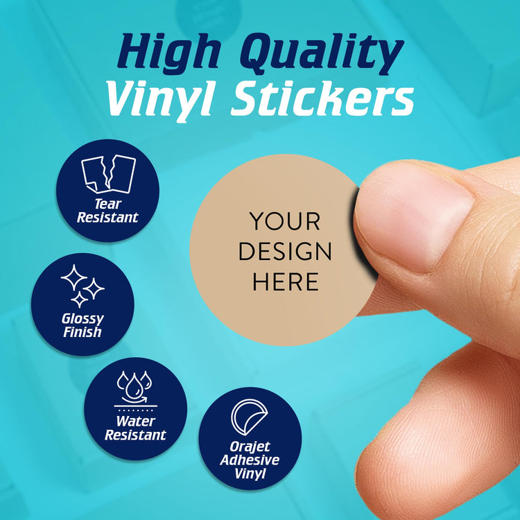 Custom Vinyl Stickers Your Image (100 Count)