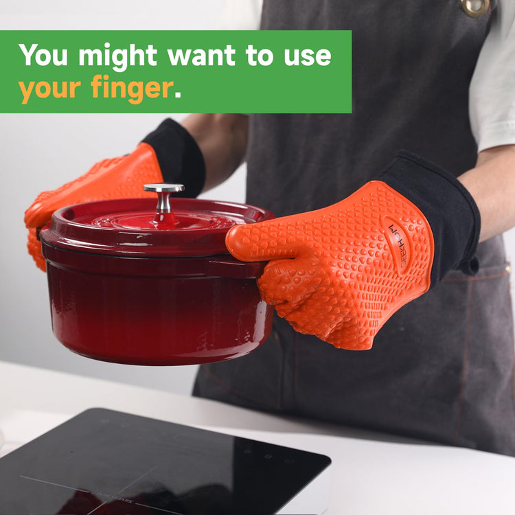 BBQ Gloves Heat Resistant Oven Mitts (2 Count)