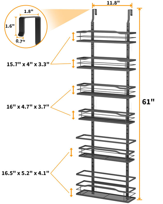 6 Tier Over The Door Pantry Organizer