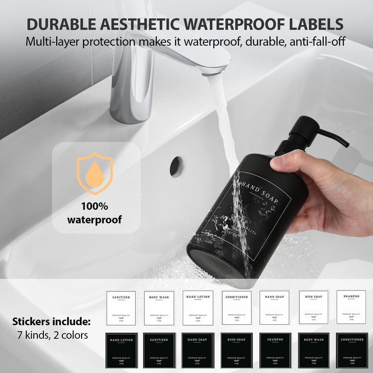 Matte Black Soap Dispenser Set (2 Count)