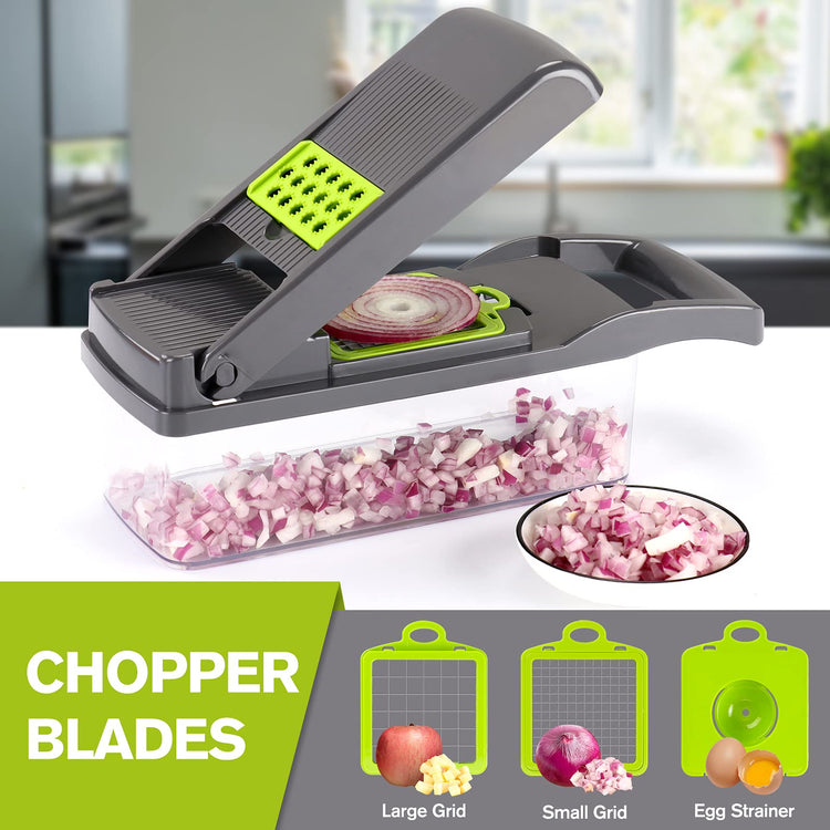 Vegetable Chopper Mandoline Slicer Grey