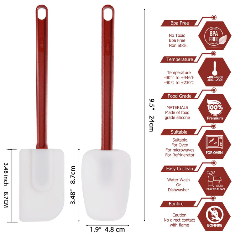 Silicone Rubber Spatula Set of 3