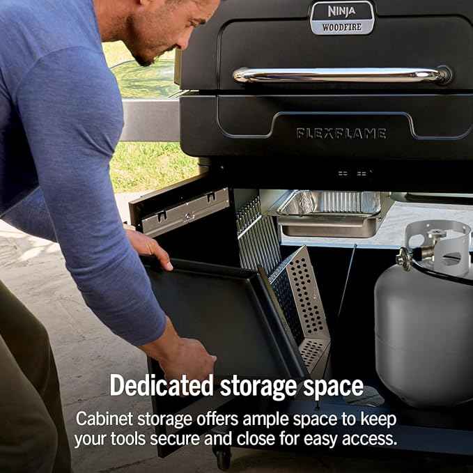 Ninja FlexFlame Grill and Smoker | Electric and Propane Grill, Roaster, BBQ Grill | 5-in-1 Cooking System | 3 Burner | Digital Control | Outdoor Cooking, Griddle, Pizza Maker | Black | PG301BK