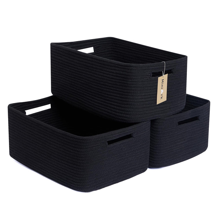 Large Storage Baskets for Shelves (3 Count)