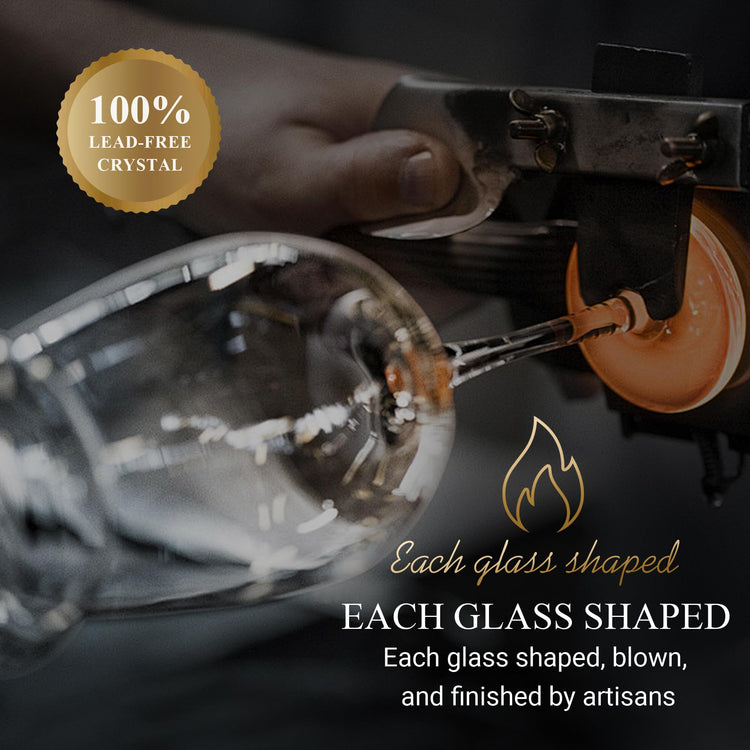 Square Crystal Wine Glasses Set of 4 (4 Count)
