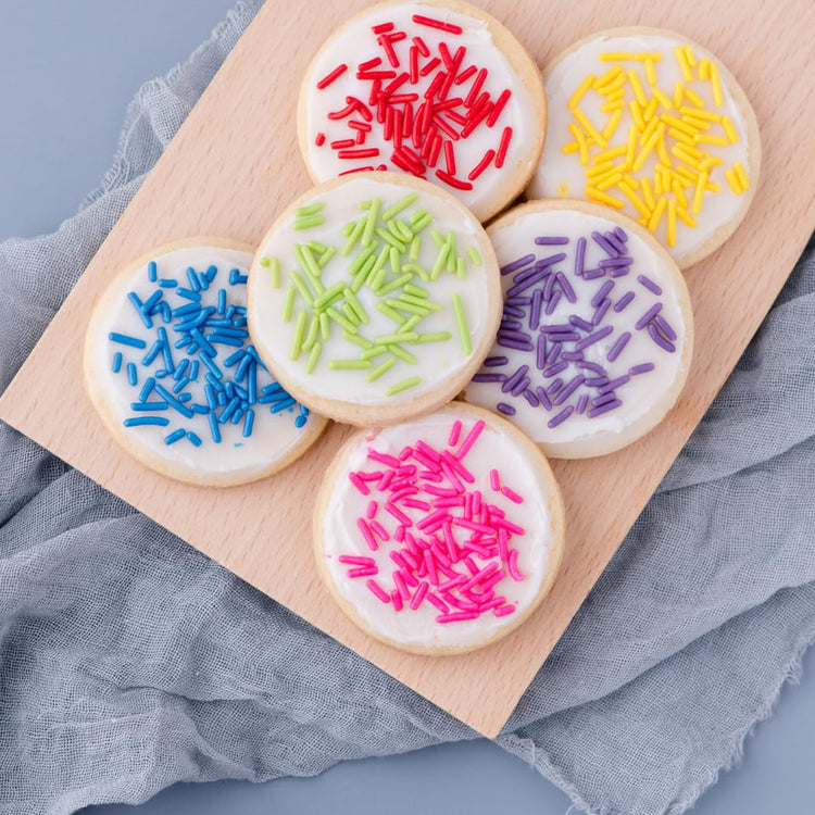 Sprinkles 6 Cell Edible Sprinkle Mix Jimmies Perfect for Cake Decorations Baking Ice Cream Cookies Cupcake Topper (6.45 Ounce)