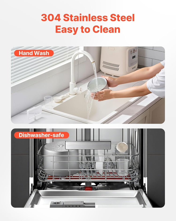 VEVOR Upright Automatic Ice Cream Maker with Built-in Compressor, 1 Quart No Pre-freezing Gelato Maker & Frozen Yogurt Machine, 4 Modes Electric Sorbet-Maker, Compressor Ice Cream Machine for Home