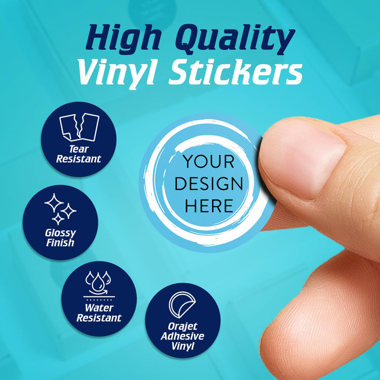 Custom Vinyl Stickers Your Image (100 Count)