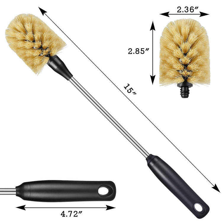 Bottle Cleaning Brush with 2 Replaceable Heads