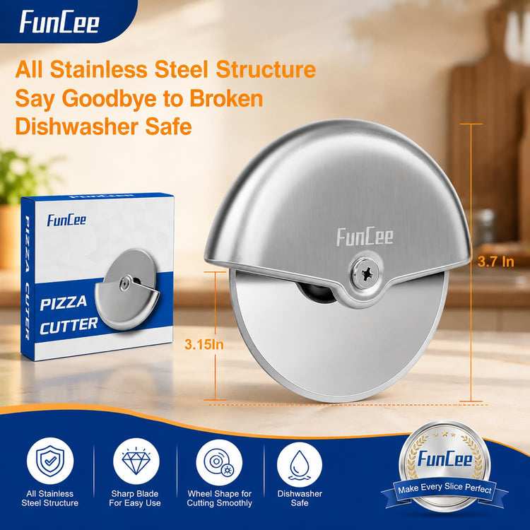 Premium Pizza Cutter Wheel with Sharp Blade For Cutting Through Pizzas