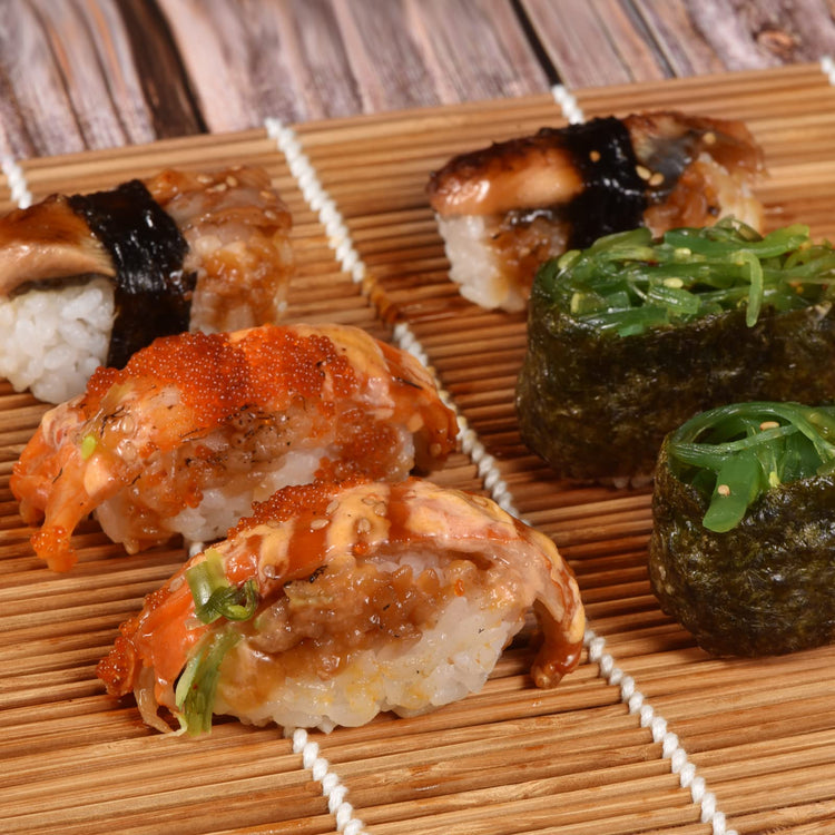 9.5"x9.5"Bamboo Sushi Rolling Mat (4 Count)