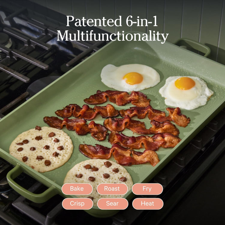 Griddle Pan 5 Qt Nonstick Ceramic Stovetop Griddle & Sheet Pan