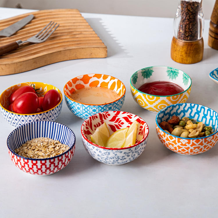 4 Oz Ceramic Mini Dipping Bowls Set of 6 (6 Count)