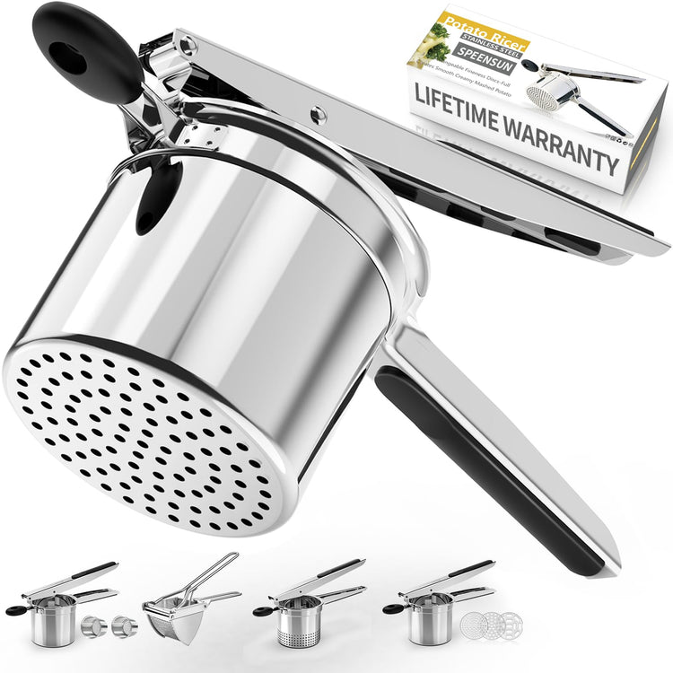Potato Ricer 15oz Stainless Steel Ricer for Mashed Potatoes