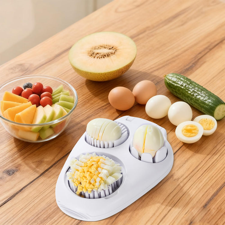 3-In-1 Egg Slicer, White