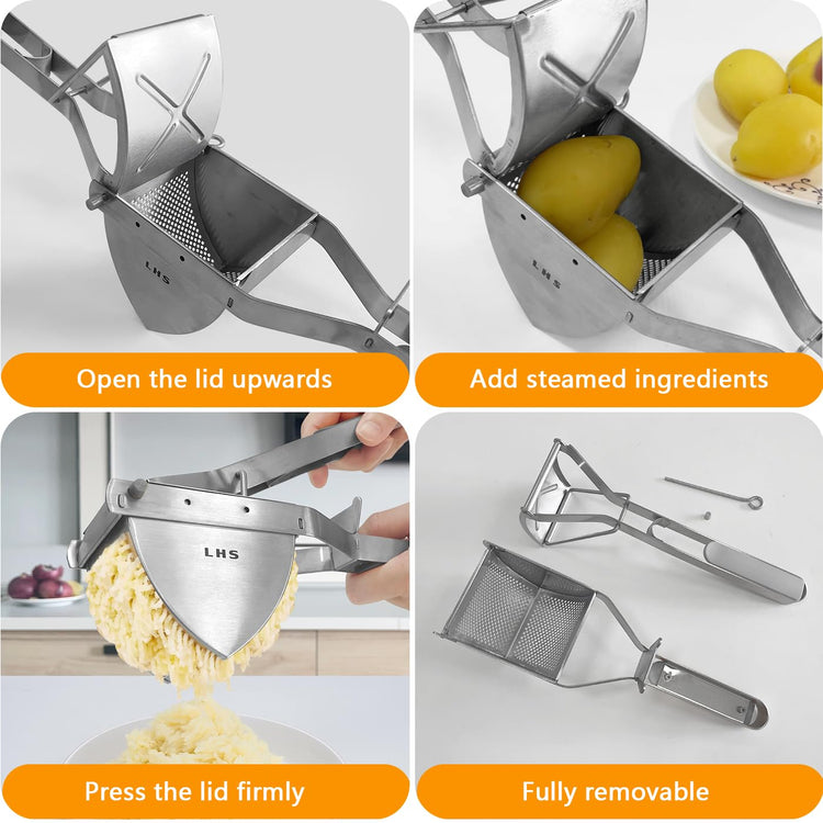 Stainless Steel Potato Ricer and Masher