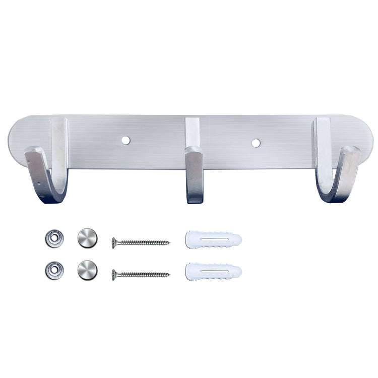 Coat Hook Rack Brushed Nickel
