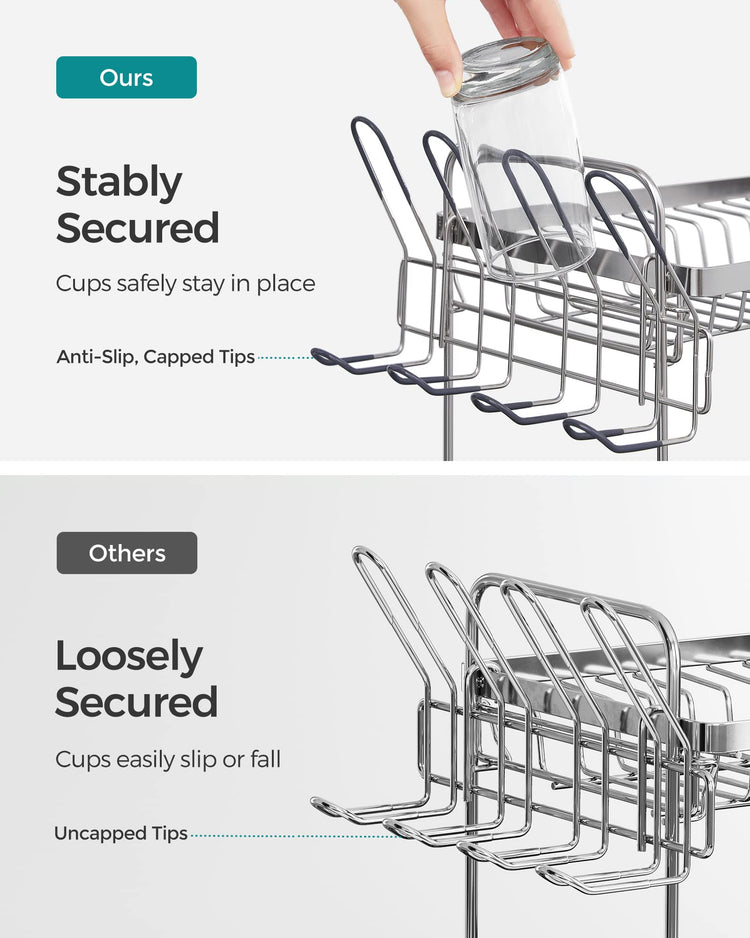 2 Tier Dish Drying Rack for Kitchen Counter