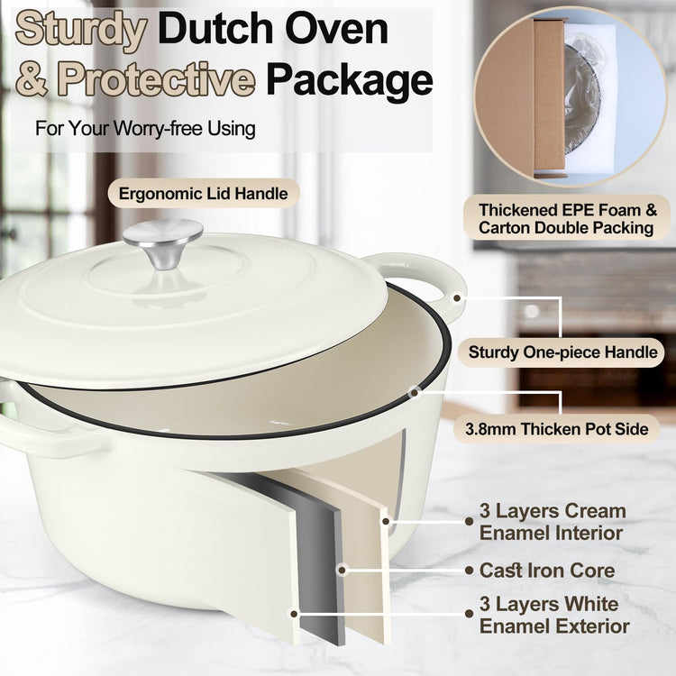 7QT Enameled Dutch Oven