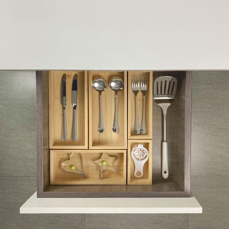 bamboo drawer organizer Set