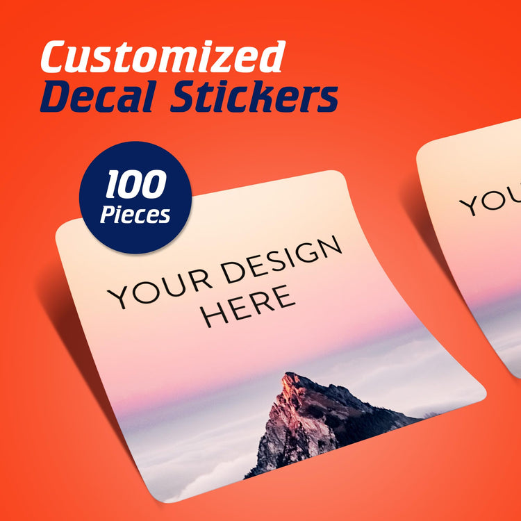 100 Custom Vinyl Stickers (100 Count)