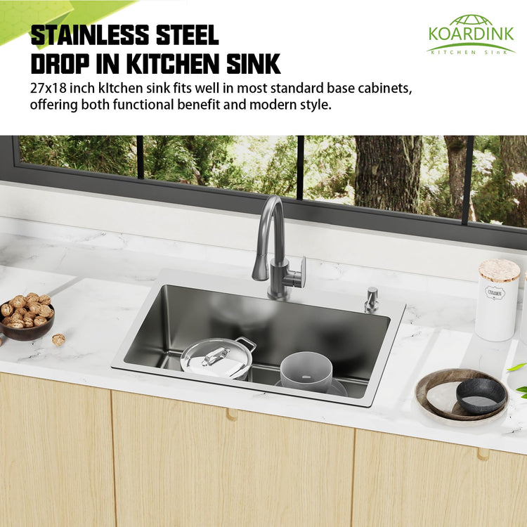 27x18 Inch Kitchen And Bar Sink