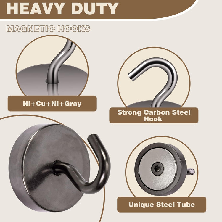Magnetic Hooks Steel Tube Design for Cruise (10 Count)
