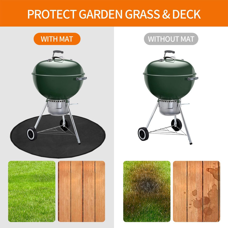 40" Fire Pit Mat for Solo Stove Bonfire, Round Fireproof Firpit Mats under Fire Pit,Camping Stove Mat for Solo Stove Accessories,under Grill Mat for Outdoor Grill,Deck Patio Protector BBQ Mat,Portable