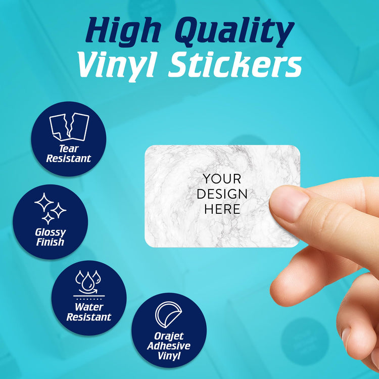 Custom Vinyl Stickers Your Image (100 Count)