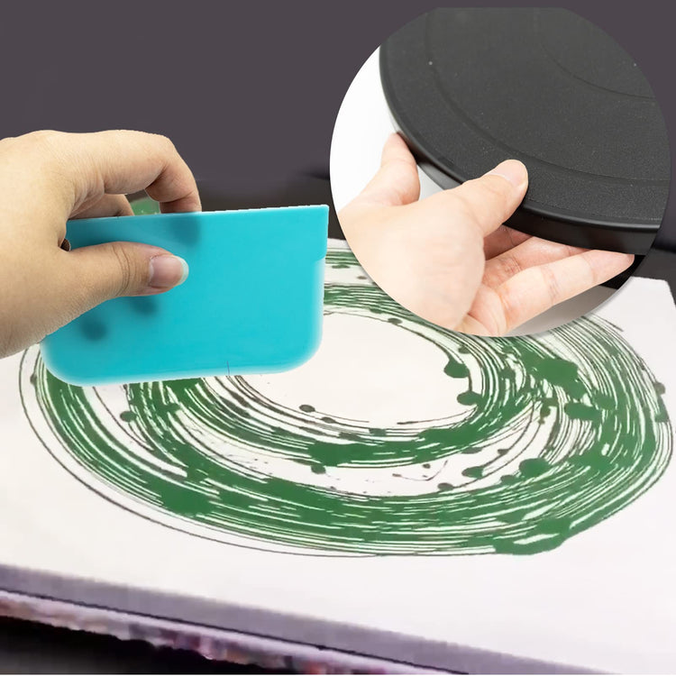11”Rotate Turntable Sculpting Wheel Revolving Cake Turnable Black Painting Turn Table Stand for Paint Spraying Spinner