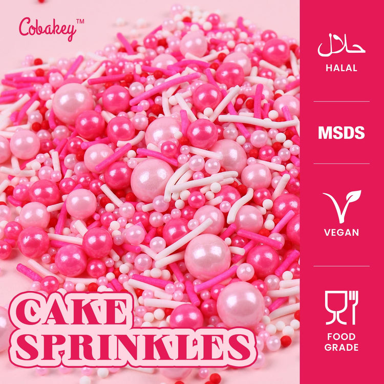 Pink Sprinkles for Cake Decorating 4.23ounce (4.23 Ounce)