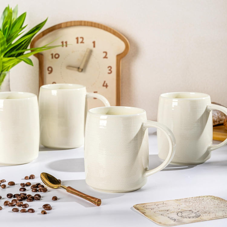 GBHOME Large Coffee Mugs Set of 4, 18oz Handmade Ceramic Coffee Mugs Set with Gradient color for Latte/Tea/Beer/Hot Cocoa, Dishwasher & Microwave Safe