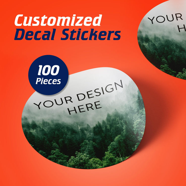 100 Custom Vinyl Stickers (100 Count)