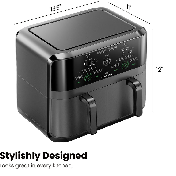 6 Quart Dual Basket Air Fryer (2 Count)