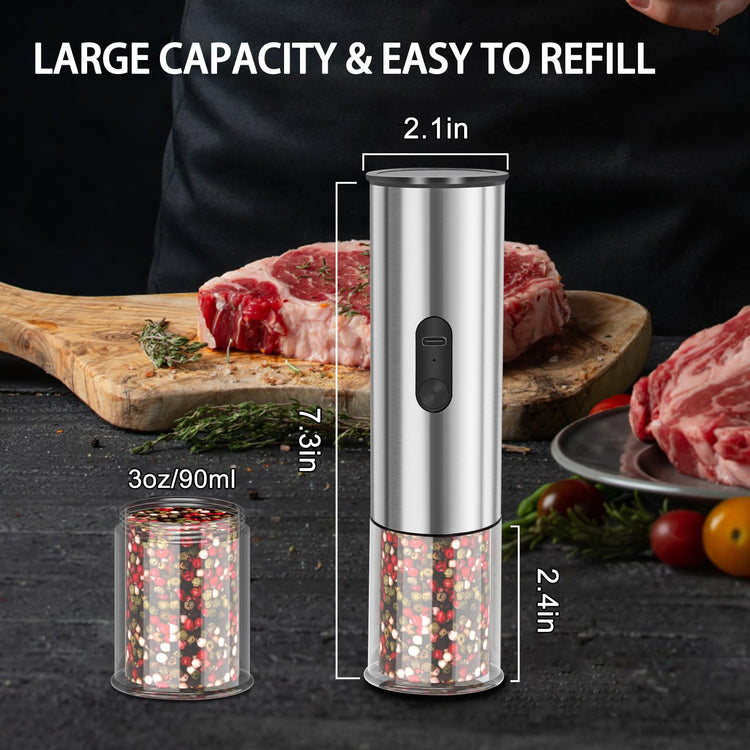 Electric Salt and Pepper Grinder Set
