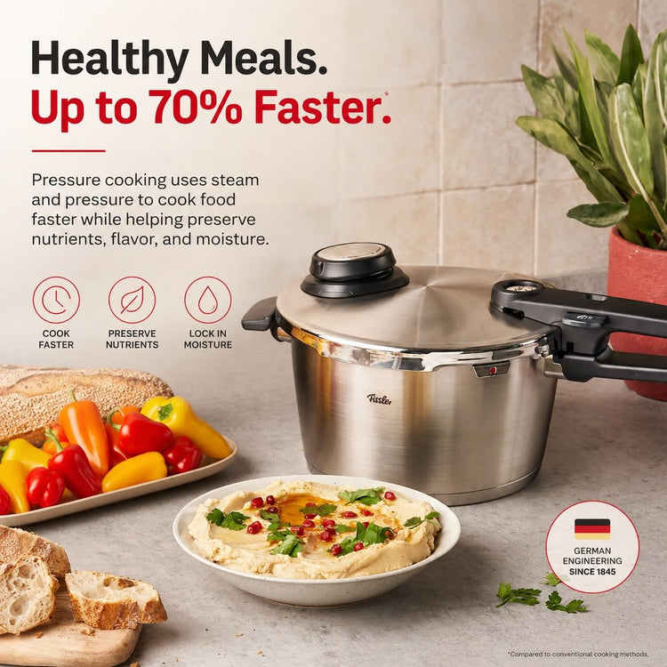 Vitavit Premium Pressure Cooker with Steamer Insert