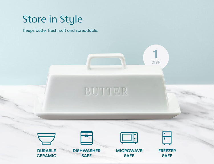 Ceramic Butter Dish with Lid