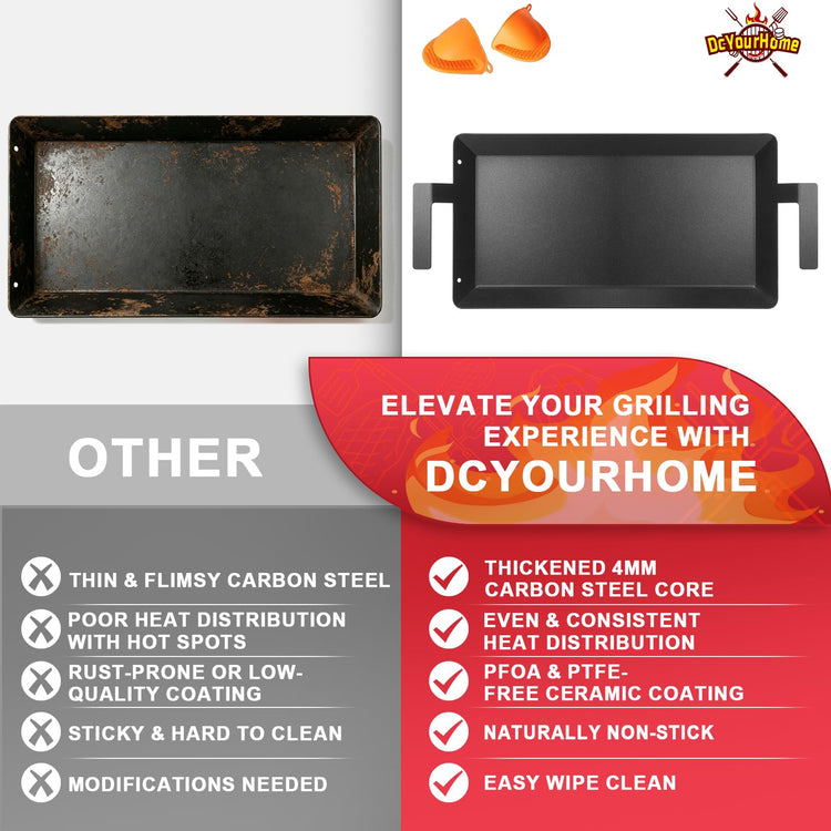 Universal Carbon Steel Griddle for Gas Grill