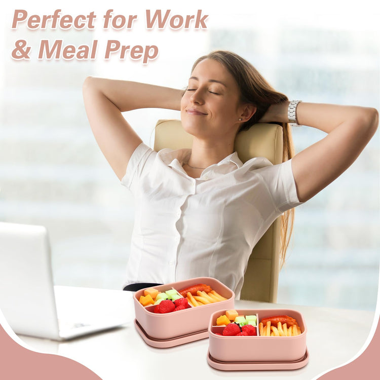 6 Pcs Bright Silicone Bento Boxes (6 Count)