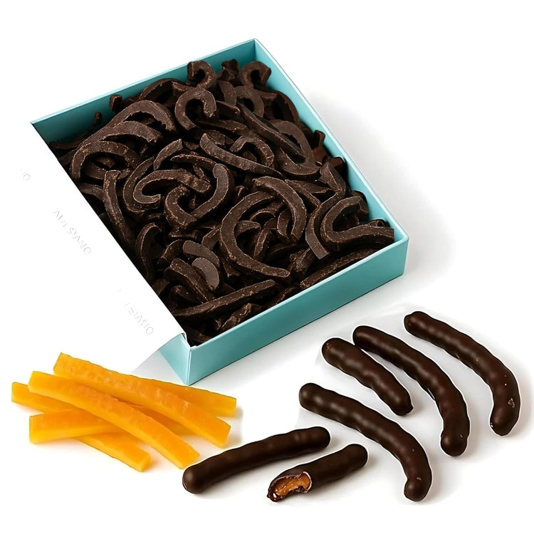 Chocolate Covered Orange Peel Bars Infused Fresh Oranges Zest (16 Ounce)