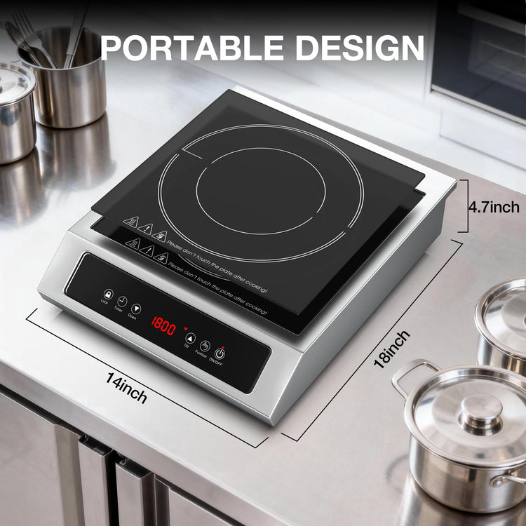 1800W Commercial Induction Cooktop
