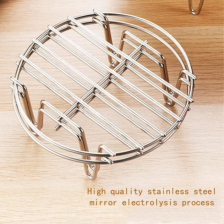 5.9" Round Cooking Rack Versatile Stainless Steel Grid Grill Steamer Rack